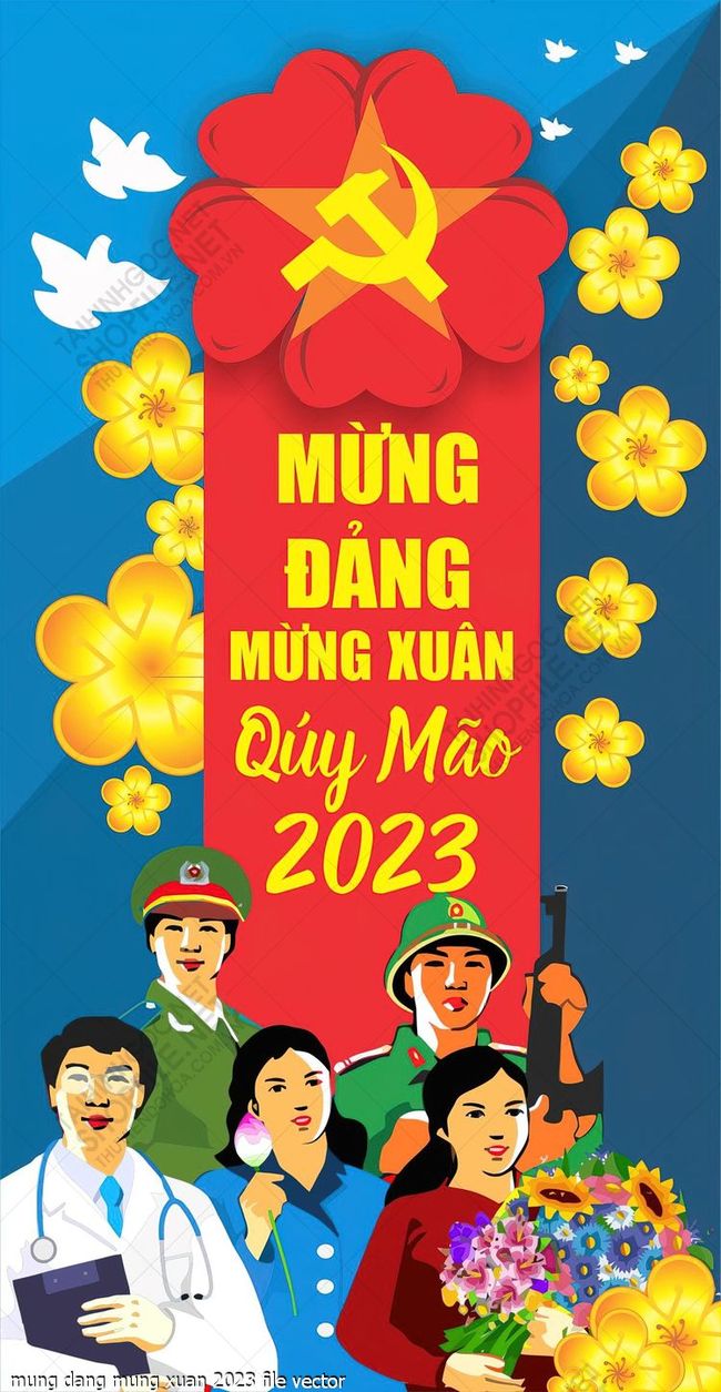 mung dang mung xuan 2023 file vector